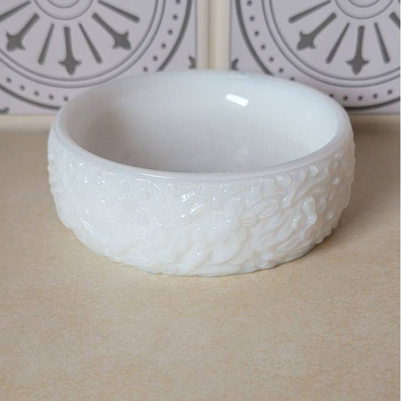 Avon Other - Avon Meadow Print Pressed Milk Glass Dish